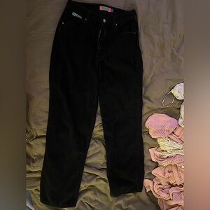 Empyre Women's Black Tori Elephant Corduroy Y2K Baggy Skate 90s Pants Size 7